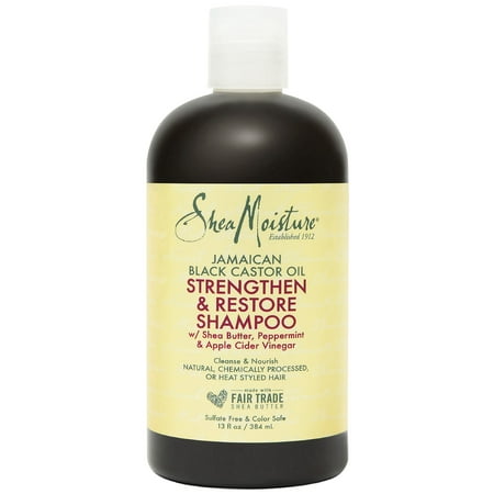 SheaMoisture Strengthen and Restore Shampoo Cleanse and Nourish for Damaged Hair, 13 oz