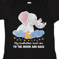 thumbnail image 4 of Inktastic My Godfather Loves Me to the Moon and Back Elephant Family Boys or Girls Baby Bodysuit, 4 of 5