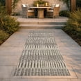 thumbnail image 3 of Addison Rugs Chantille Indoor/Outdoor Transitional Stripes Brown Machine Washable Runner Rug, 2'3" x 7'6", 3 of 8