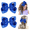 Blue, variant on 4 PCS 6" Big Hair Bows for Girls Alligator Clips Grosgrain Ribbon Solid Color Hair Accessories for Little Teen Toddler Girls