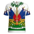 thumbnail image 5 of Haiti National Emblem T Shirts Basic T-Shirt Short Sleeve Ladies Tee Shirt Summer Graphic Clothing, 5 of 6