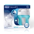 thumbnail image 3 of Botella de vidrio para bebés Chicco NaturalFit, paquete de 2, flujo lento, 0m+, 3 of 3