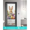 thumbnail image 5 of Window Privacy Film Spring Easter Stained Glass Window Film Decorative Sun Block Window Cover Watercolor Eggs Botanical Bunny Window Clings Static Adhesive Sticker for Bathroom 29.5"x78.7", 5 of 7