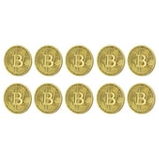 TOYNK TOYS Bitcoin Gold Plated Commemorative Collector's Coin Lot of 10