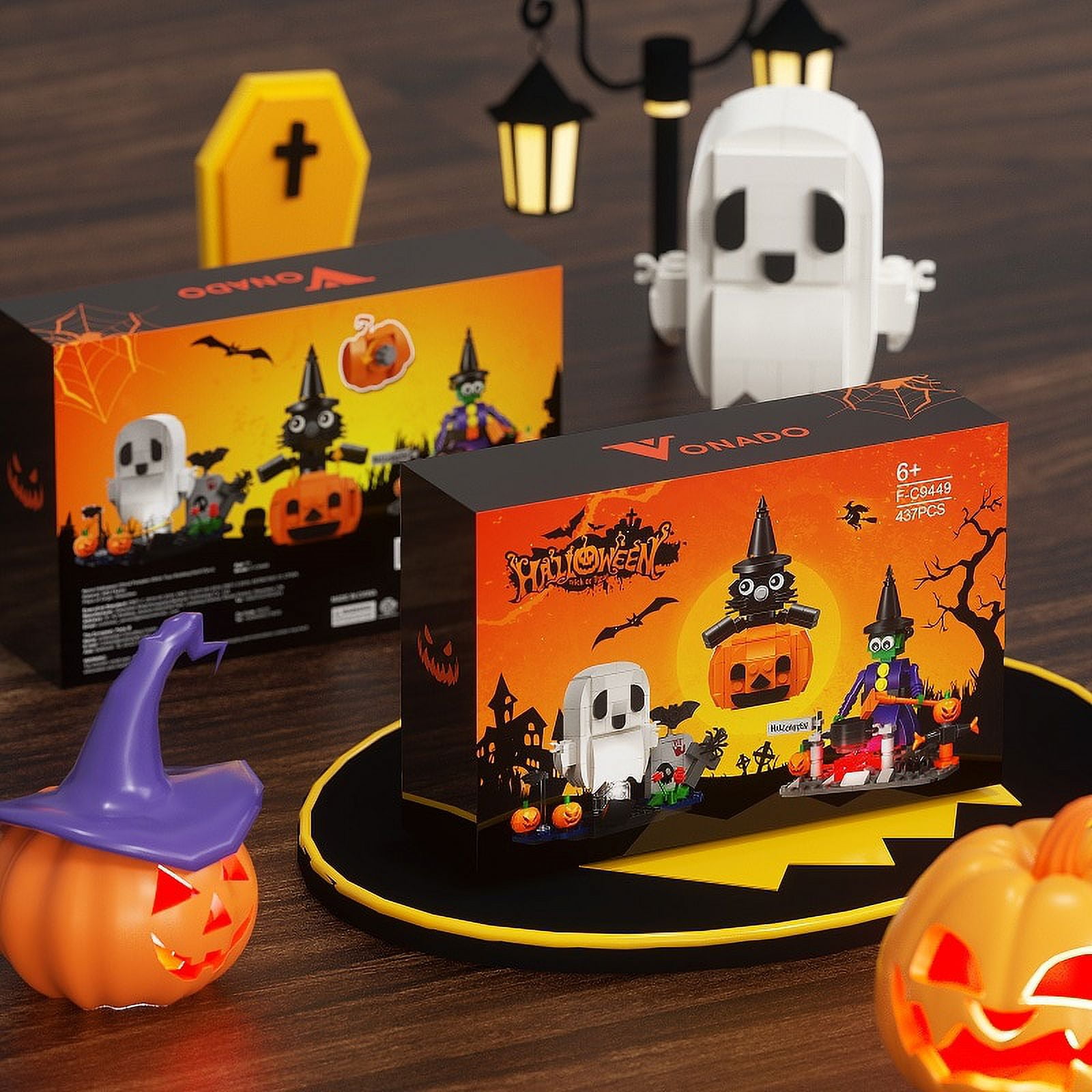 Halloween Fun Brickheadz Building Blocks Set Cute Pumpkin Ghost Trick Bricks Toys For Children Kid Fans Christmas Gifts Walmart