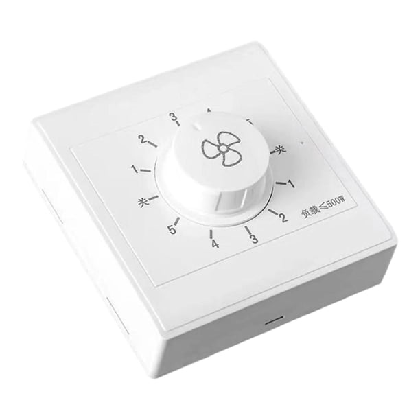 Controlador de velocidad del ventilador tipo 86, regulador de cinco velocidades, multipropósito, fácil control para el hogar. Escribe