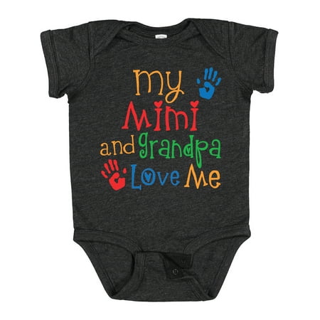 

Inktastic My Mimi and Grandpa Love Me Gift Baby Boy or Baby Girl Bodysuit