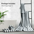 thumbnail image 2 of Green Essen 2 Pack Oversized Bath Towel 35 x 70 Inches Highly Absorbent Bath Sheets 600 GSM Soft Extra Large Bath Towel Sets Quick Dry Shower Towel for Bathroom Spa Hotel Gym Pool(Dark Gray), 2 of 7