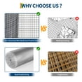 thumbnail image 4 of Kojooin 1/2 Inch Hardware Cloth, 19GA Galvanized Welded Wire Mesh Roll - Chicken Wire Fencing for Poultry Netting, Chicken Coop, 4 of 7