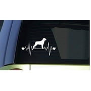 Rottweiler heartbeat lifeline *I244* 8" wide Sticker decal schutzhund