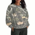 thumbnail image 2 of Makaor Womens Sweatshirts Plus Size Crew Neck Tops Camouflage Long Sleeve Pullover Tees Oversized Casual Vacation Clothes, 2 of 7