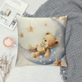 thumbnail image 2 of BCIIG Baby Bear Pillow Covers  Bear Nursery Decor, Woodland Animals Nursery Decor for Boys Girls, Cute Baby Bear Decorative Pillow Covers for Toddler Kids Room Playroom Nursery 22x22in, 2 of 5