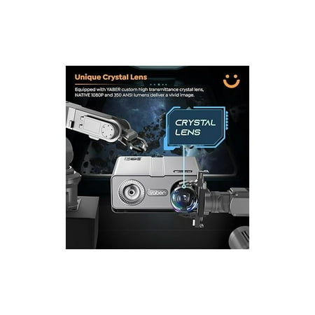 Yaber - Buffalo Pro U10 Native 1080P Entertainment LCD Projector with Bidirectional Bluetooth - Gray