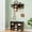 Retro color, variant on Yesfashion Hall Tree Shoe Bench Industrial 6 in 1 Coat/Shoe Rack with 5 Hooks, 9 Storage Cubbies with Bookshelf and Small Blackboard