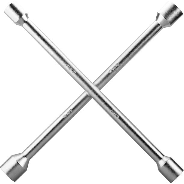 Llave de cruz para tuercas Bates Choice de acero al carbono de 35 cm, 4 vías
