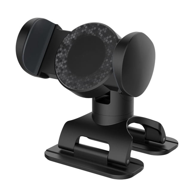 Magnetic Phone Mount, 360 Rotatable Car & Desk Holder, Nano-Gel Adhesive Base, Leather Texture