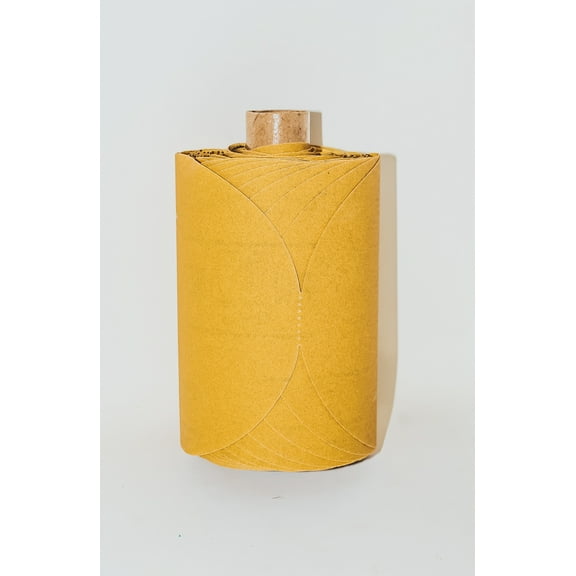 3M Stikit Gold Paper Disc Roll 216U, Paper, PSA Attachment, Aluminum Oxide, 5" Diameter, P280 Grit, Gold (Pack of 1)