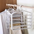 thumbnail image 3 of Cheers.US Space Saving Pants Hanger Trousers Hangers Pants Rack for Pants Jeans Trousers Skirts Scarf Ties Towels Closet Storage Non-Slip Clothes Organizer, 3 of 4