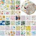 thumbnail image 1 of Paquete de 40 tiras de tela de algodón con estampado floral para patchwork., 1 of 9