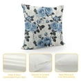 thumbnail image 4 of GOSMITH  Blue Flowers and Leaves Decorative Throw Pillow Case Watercolor Floral Pattern Ink Painting Waist Lumbar Pillow Covers Cushion Cover for Sofa Couch, 4 of 5