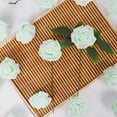 thumbnail image 4 of 30pcs Baby Blue Roses Foam Flowers Artificial Roses with Stems, Fake Roses with Fake Flowers for DIY Wedding Bouquets Baby Shower Centerpieces Floral Party Home Décor (Light Blue), 4 of 5