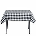 thumbnail image 6 of Efavormart 54" Square WHITE / BLACK Checkered Wholesale Gingham Polyester Linen Picnic Restaurant Dinner Tablecloth, 6 of 10