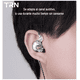 thumbnail image 4 of Audífonos In-ear Trn Mt1 Blanco Transparente, con Micrófono, 4 of 4