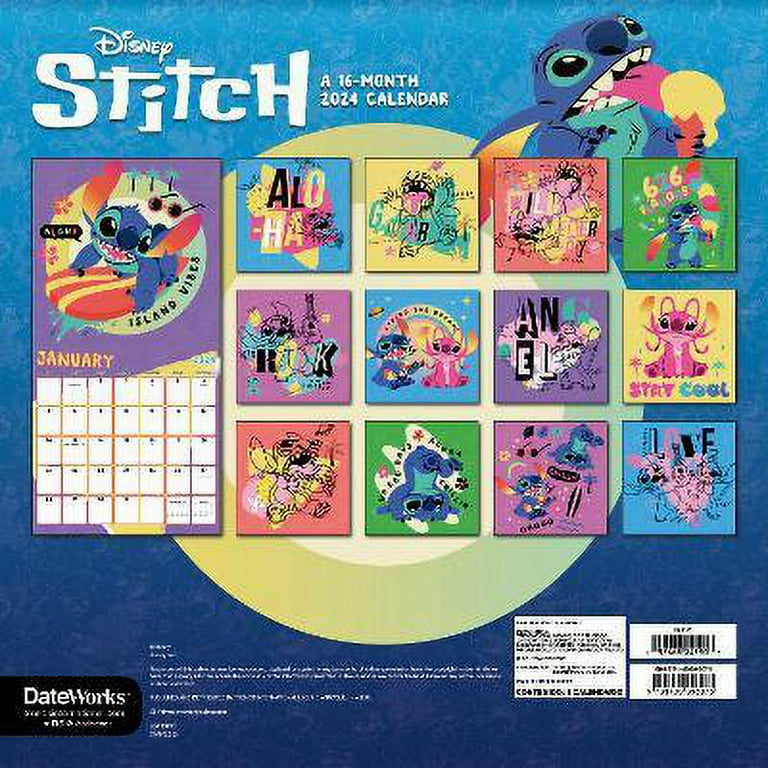 Trends International 2024 Disney Lilo & Stitch Wall Calendar 