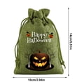 thumbnail image 3 of Voglyf Halloween Burlap Drawstring Gift Bags 5.5X4 Inch, Pumpkin Ghost Print Small Linen Goodie Candy Pouches, Gift Sacks for Thanksgiving Party Favors Trick or Treat Candy Packaging(C), 3 of 8