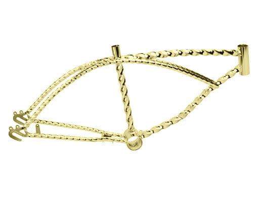 NEW GOLD TWISTED 20" BICYCLE FRAME LOWRIDER BICYCLES 