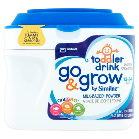 Go & Grow by Similac Milk-Based Toddler Drink, Powder, 1.38 lb (Pack of 6)
