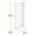 thumbnail image 4 of Whitmor 10-Tier Free-Standing Shoe Rack, Space-Saving Shoe Tower Organizer, 30-Pair Capacity, White, 4 of 4