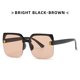 thumbnail image 1 of Gafas de sol cuadradas de medio Marco, lentes de estilo INS, cambio Gradual, pieza de océano, montura grande Fivean unisex, 1 of 2