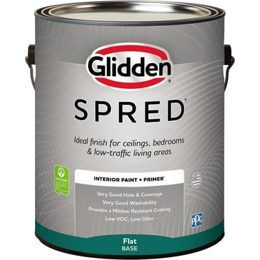 Glidden Spred Interior Paint & Primer Elusion / Grey, Flat, 1 Gallon
