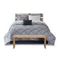 thumbnail image 1 of Madison Park Essentials Sia Reversible Complete Bedding Set with Cotton Sheet, Cal King, Navy, 1 of 4