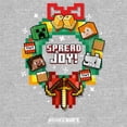 thumbnail image 2 of Girl's Minecraft Spread Joy Wreath Graphic Tee Athletic Heather Small, 2 of 5