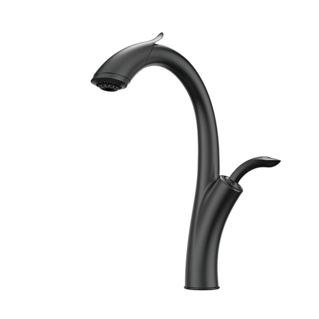 Luxury Gun Grey Kitchen Faucet, Creative Pull-out Design Single Control Single Handle, Cold And Hot Dual Control Brass Sink Faucet ,Versatile Features