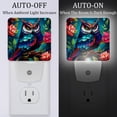 thumbnail image 2 of Owl LED Square Night Lights - Energy Efficient & Elegant Decorative Lighting for Your Home - Set of 2 Understated Square LED Nightlights, 2 of 6
