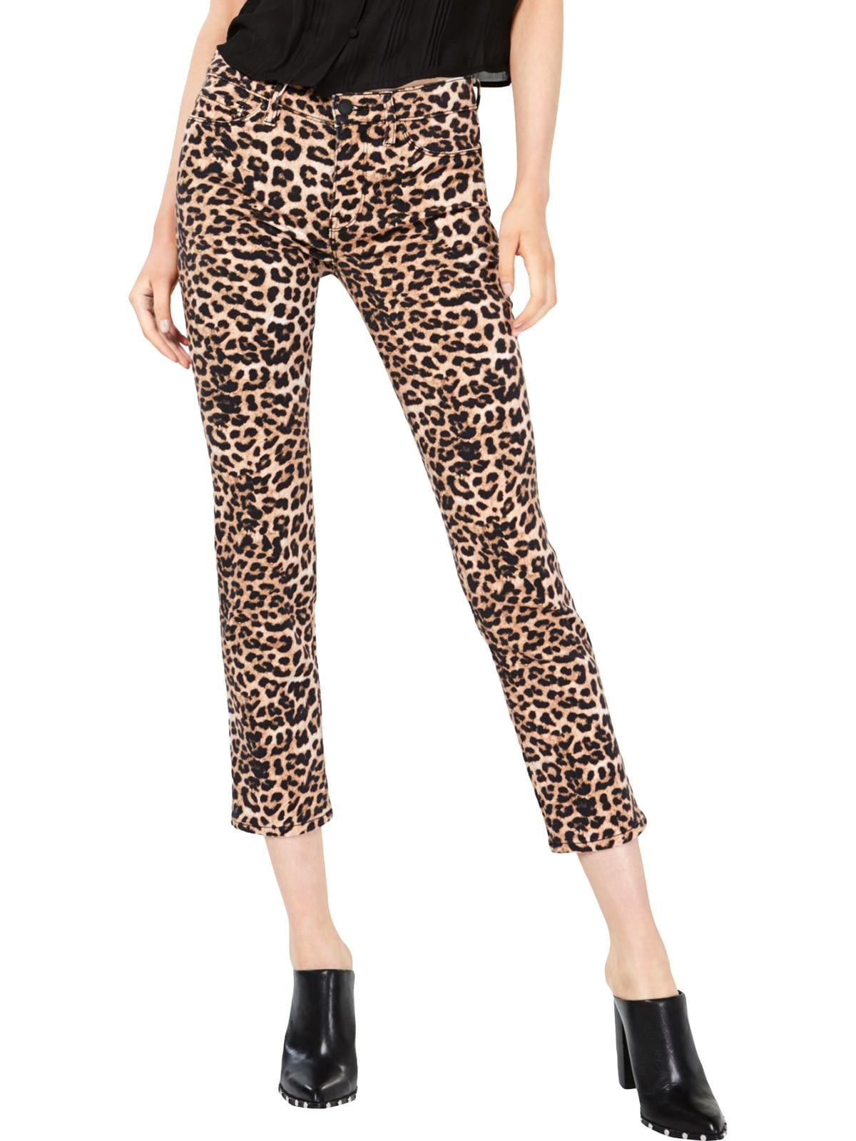 ladies leopard print jeans