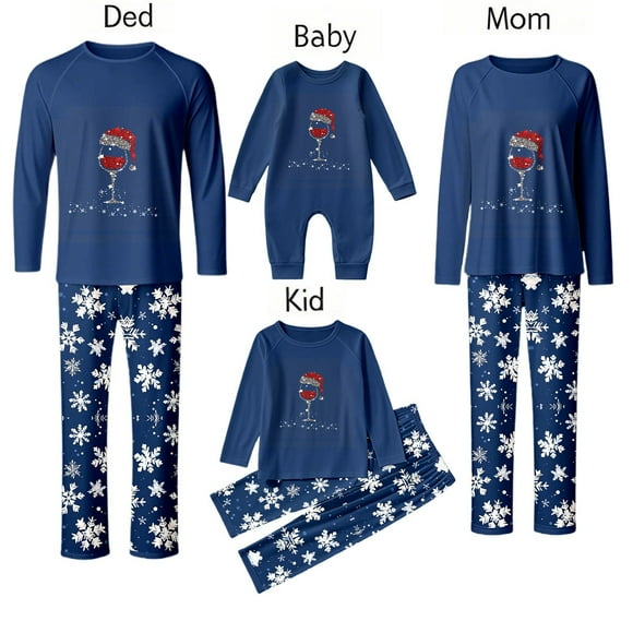 Zhanying Christmas Pajamas 2 Piece Pjs Clothes Set Outfits for Couples Family Jammies Home Clothes Matching Christmas Outfits