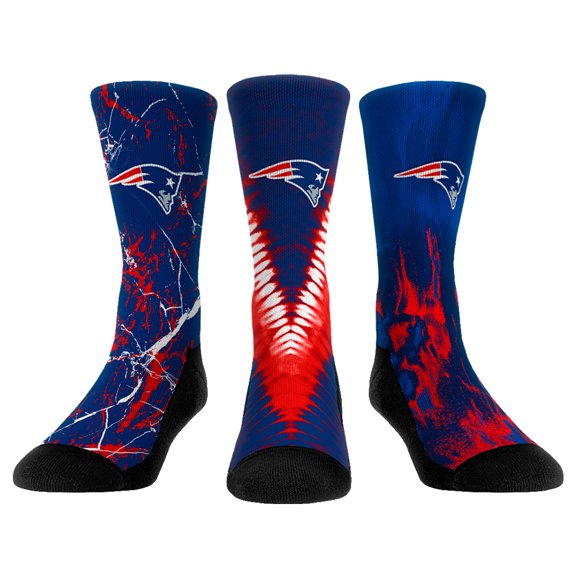 Unisex Rock Em Socks New England Patriots 3-Pack Crew Socks Set