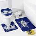 thumbnail image 4 of Football Cowboys Shower Curtain Set Modern Bathroom Decor Mats 4pcs Fabric Bathroom Curtain Slip Floor Rug Toilet Lid, 4 of 6