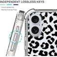 thumbnail image 3 of Clear Case for iPhone 16, Black White Leopard Print Cute Soft Silicone Floral Print Shockproof Protective Cover for iPhone 16, 3 of 6