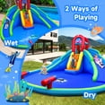 thumbnail image 4 of Gymax Inflatable Waterslide Wet & Dry Bounce House w/Upgraded Handrail & 780W Blower, 4 of 10