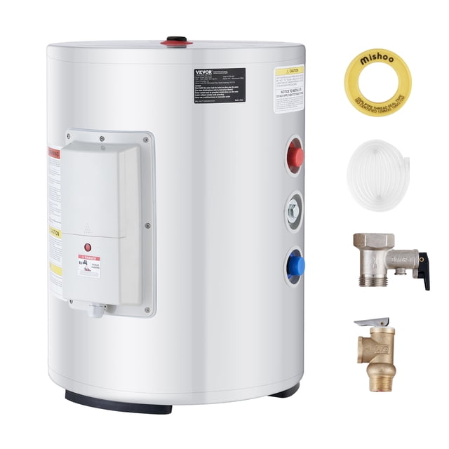 VEVOR Calentador de agua electrico instantáneo de 10 galones con pantalla LED de 1,6 Kw para ducha