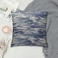 thumbnail image 2 of COMIO  Abstract Textured Decorative Throw Pillow Covers for Bed Pillowcases Accent Throw Pillows for Couch Fall Deocr, Navy Blue, 2 of 5