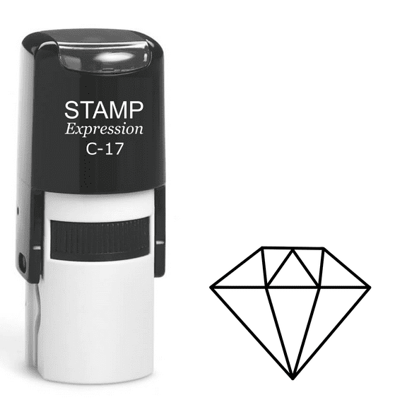stampexpression - Diamond Self Inking Rubber Stamp - Black Ink (A-62126)