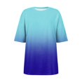thumbnail image 4 of Womens T Shirt Ladies Oversize Sports Short Sleeve Blouses Functional Tunic With Slits Oversized Tshirts Blue L, 4 of 4