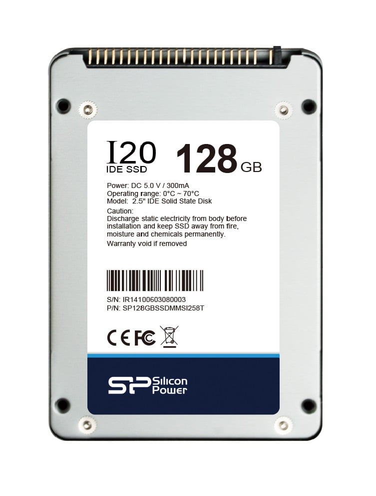 hypotese sommerfugl sælge 128GB Silicon Power SSD-I20 2.5-inch IDE/PATA SSD Solid State Disk (9mm,  Toshiba 19nm MLC Flash) - Walmart.com