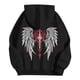 thumbnail image 3 of MHFRRA Sudadera con Capucha Informal con Estampado de Alas de Ángel de Invierno, Sudadera con Forro Suave, Sudadera Acogedora con Bolsillo Frontal para Exteriores Negro, 3 of 3